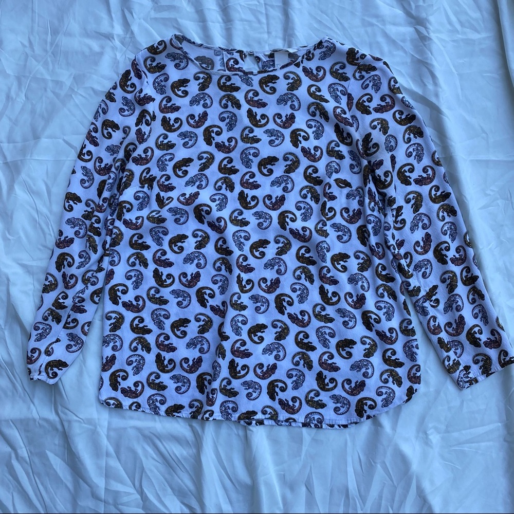 H & M Chameleon Print Blouse Size S